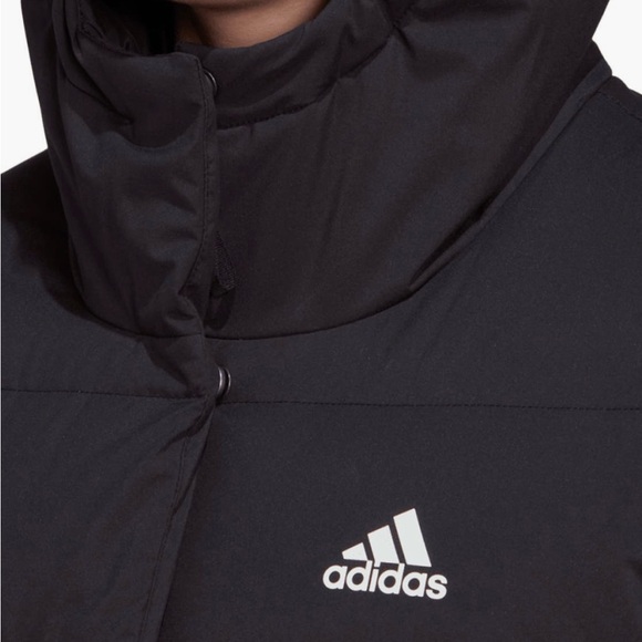 Adidas Helionic Hooded 600 Fill Power Down Black Jacket Size S - Picture 3 of 7